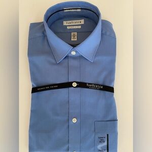 Men’s VAN HEUSEN Classic Fit French Blue Button Up Dress Shirt Size 14 1/2 NWT